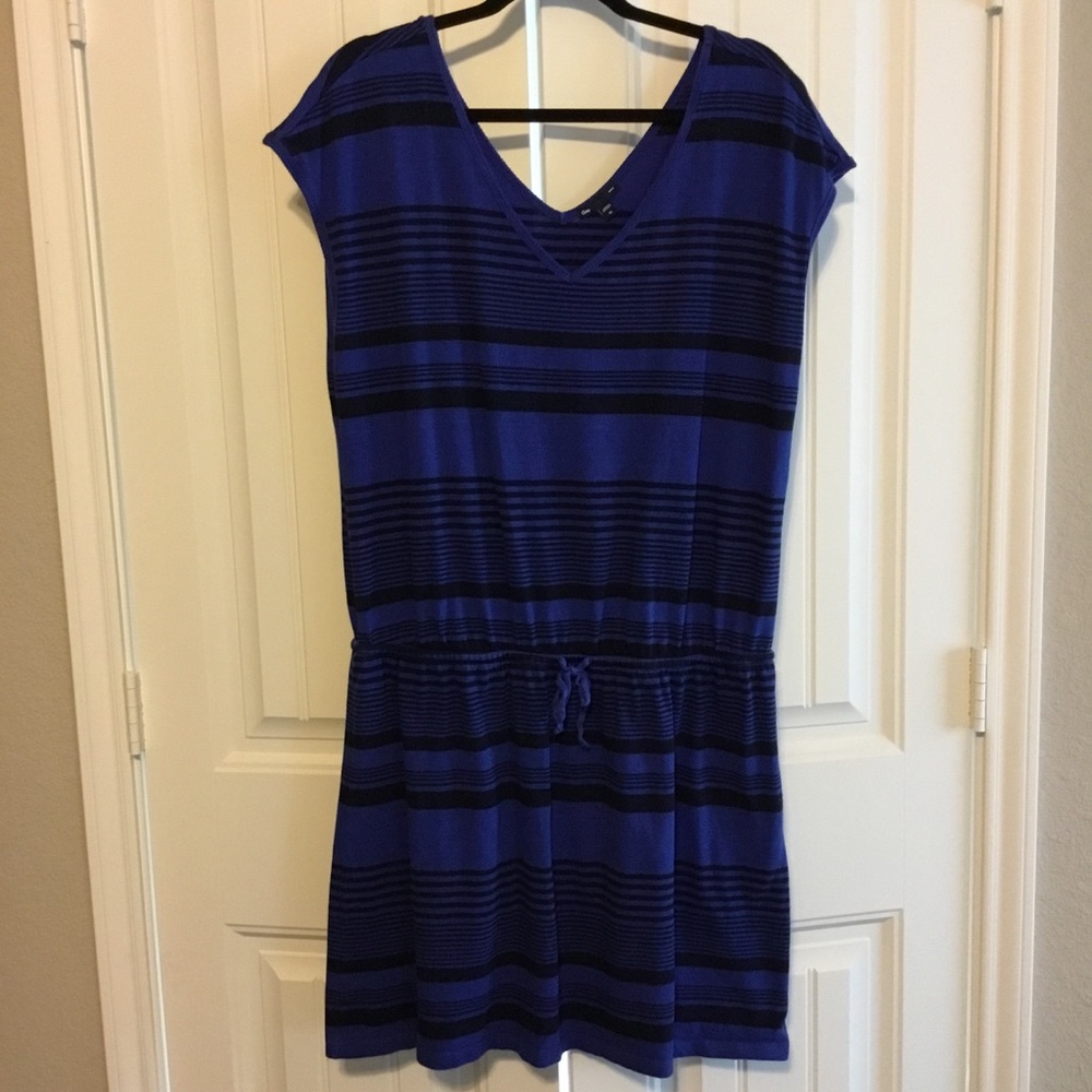 Striped V-Neck Dress